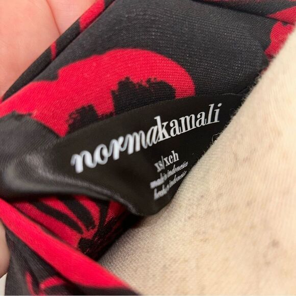 Norma Kamali Floral Print Faux Wrap Dress - Picture 4 of 10